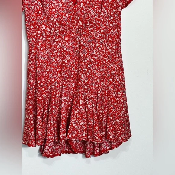 Princess Polly Icona Floral Red Romper Size 8 - Picture 3 of 10